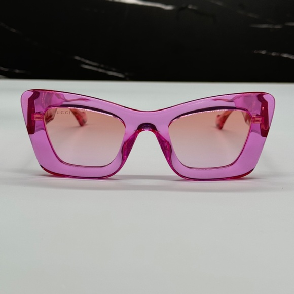 NEW GG1552S 003 GUCCI PINK BUTTERFLY WOMEN SUNGLASSES GUCCI - Picture 5 of 14